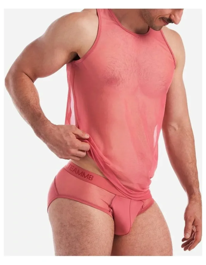 TEAMM8 Score Sheer Tank in Baroque Rose