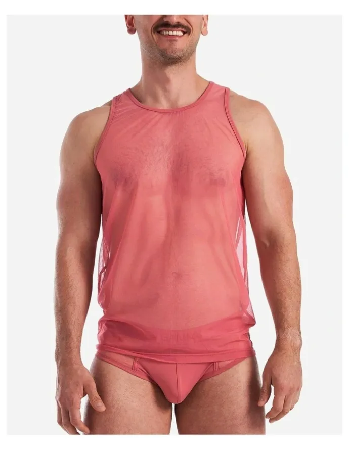 TEAMM8 Score Sheer Tank in Baroque Rose
