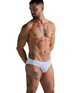 TEAMM8 Standard Swim Brief in White