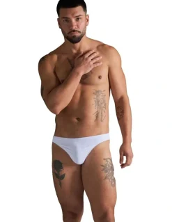TEAMM8 Standard Swim Thong in White