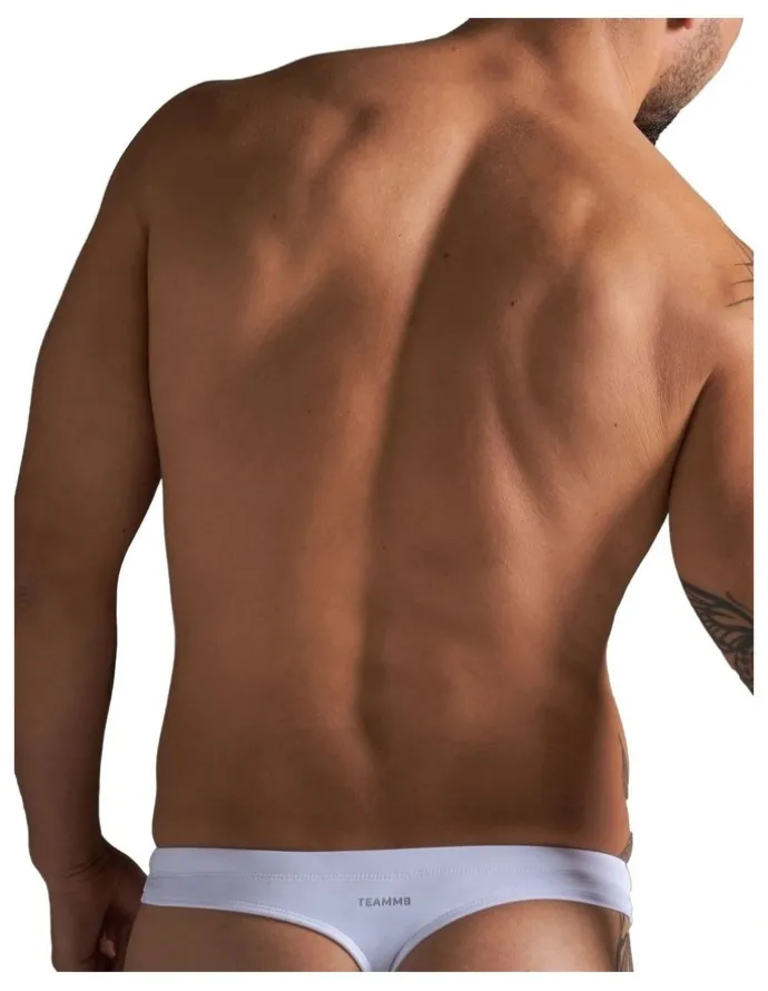 TEAMM8 Standard Swim Thong in White