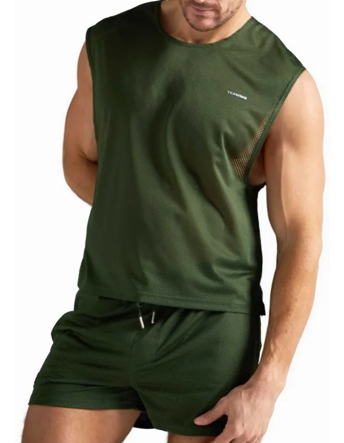 TEAMM8 Sydney Social Club Muscle Tank in Green