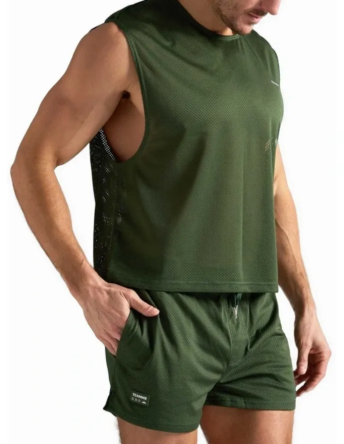 TEAMM8 Sydney Social Club Muscle Tank in Green