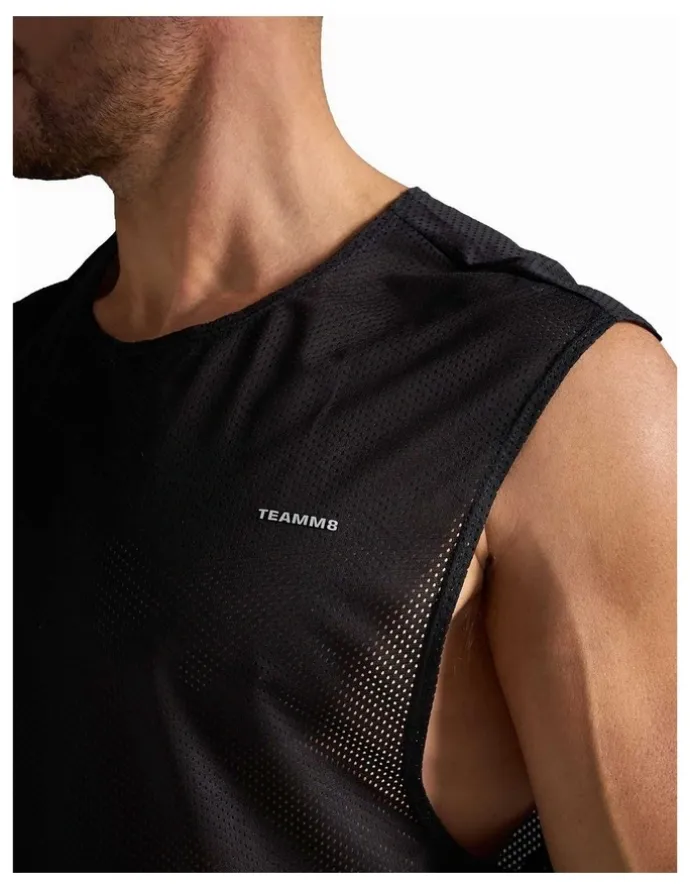 TEAMM8 Sydney Social Club Muscle Tank in Black