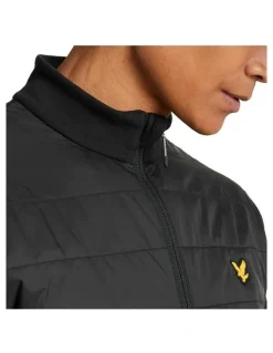The Golf Society Golf Baffle Quilted Jacket in Jet Black
