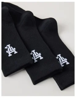 There After 3 Pack Crew Logo Socks in Black