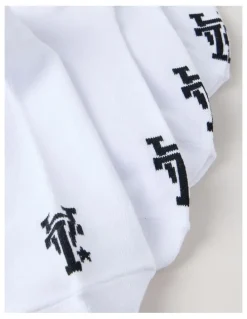 There After 3 Pack Sneaker Logo Socks in White