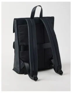 There After Rubberised Backpack Bag in Black