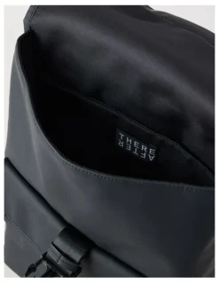 There After Rubberised Backpack Bag in Black