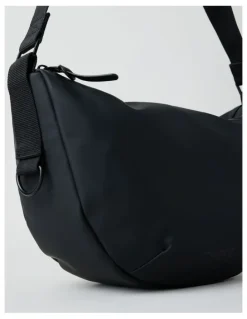 There After Rubberised Crossbody Bag in Black