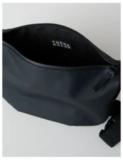 There After Rubberised Crossbody Bag in Black