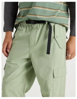 There After Built In Belt Cargo Pants in Green