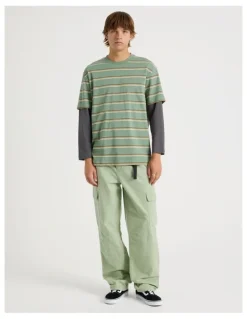 There After Built In Belt Cargo Pants in Green