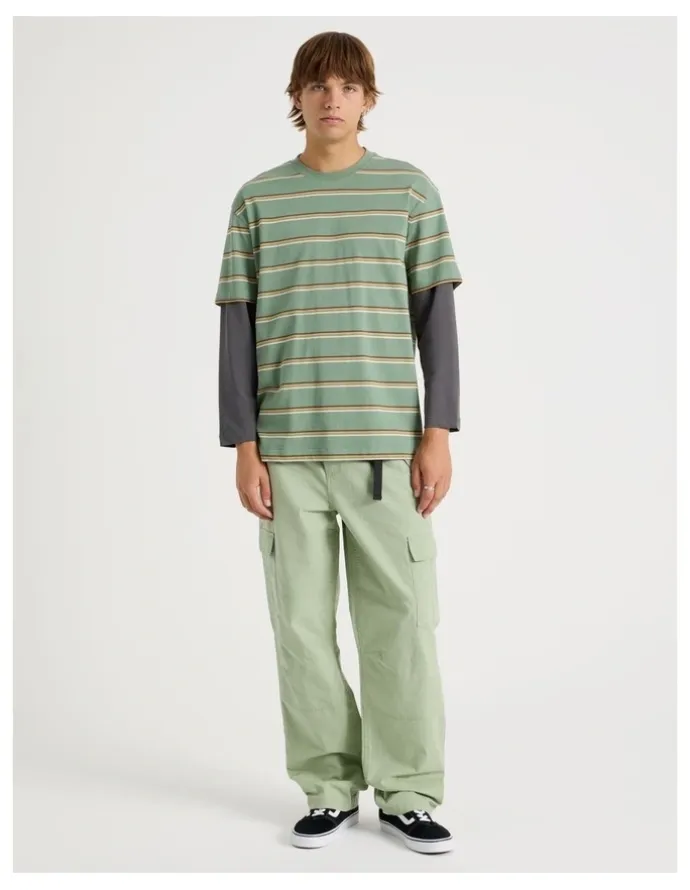 There After Built In Belt Cargo Pants in Green