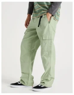 There After Built In Belt Cargo Pants in Green