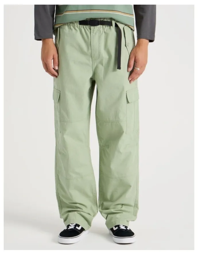 There After Built In Belt Cargo Pants in Green