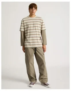 There After Built In Belt Cargo Pants in Sand