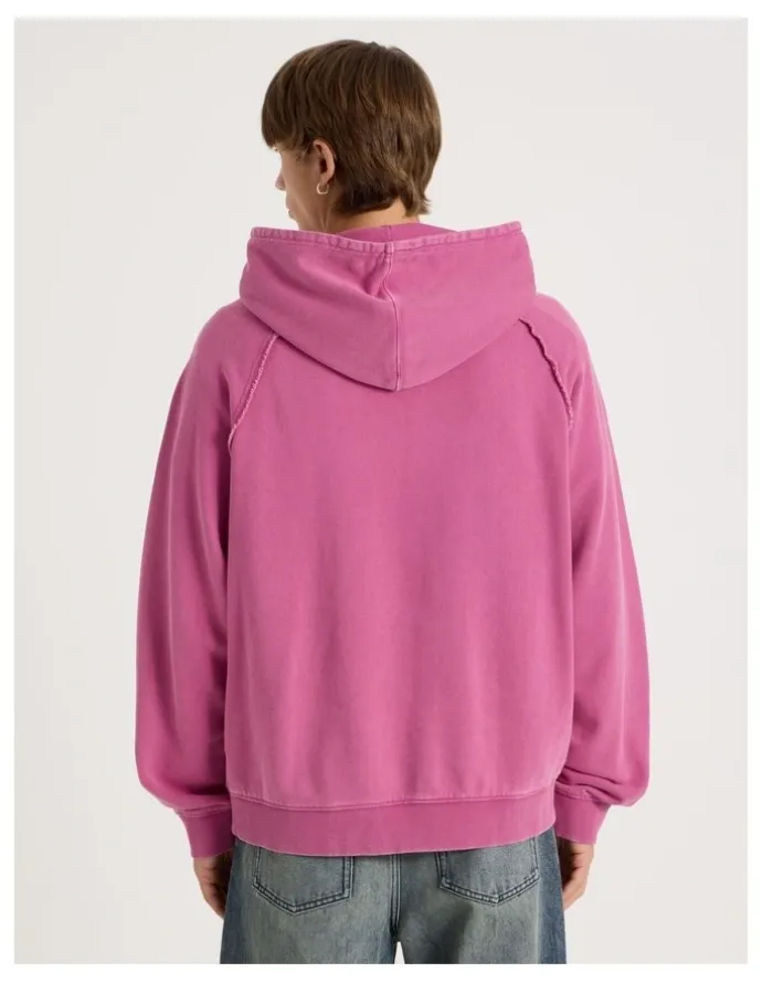 There After Burn Out Hooded Sweat in Pink