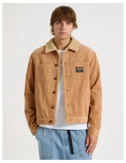 There After Cord Sherpa Jacket in Tan