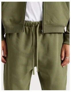 There After Core Elastic Cuff Track Pants in Olive