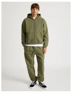 There After Core Elastic Cuff Track Pants in Olive