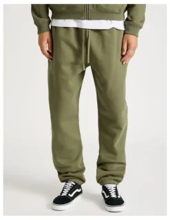 There After Core Elastic Cuff Track Pants in Olive