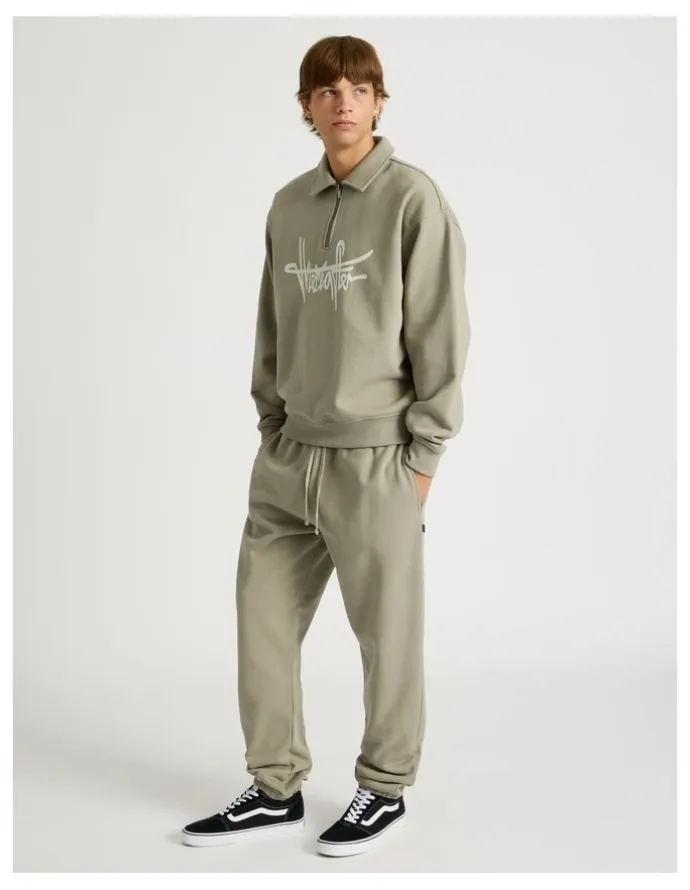 There After Core Elastic Cuff Track Pants in Sand
