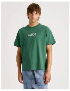 There After Core Logo Boxy Fit Short Sleeve Tee in Forest