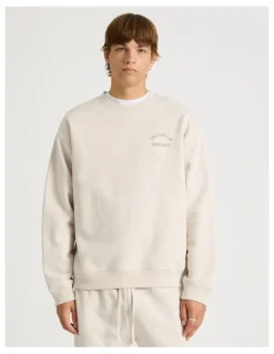 There After Core Logo Crewneck Sweater in Stone