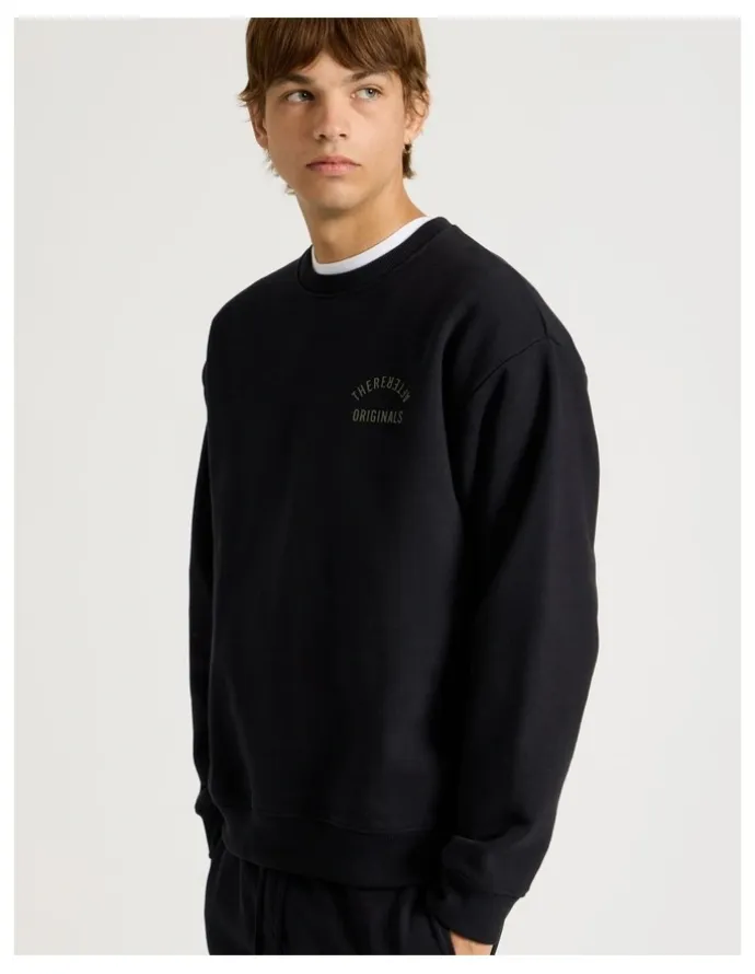 There After Core Logo Crew Sweater in Black