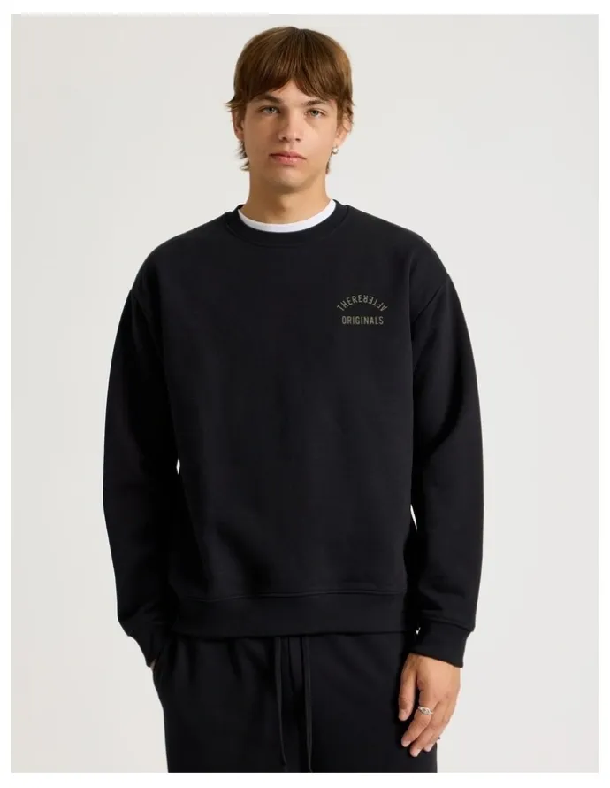There After Core Logo Crew Sweater in Black