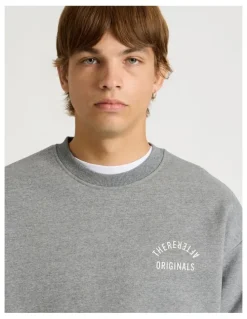 There After Core Logo Crew Sweater in Grey