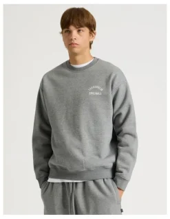 There After Core Logo Crew Sweater in Grey
