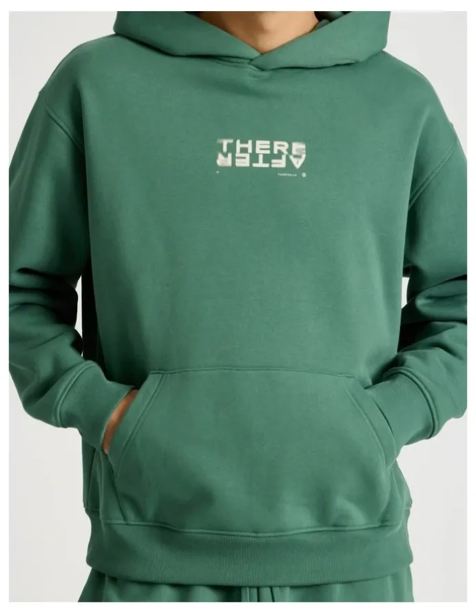 There After Core Logo Hooded Sweater in Forest