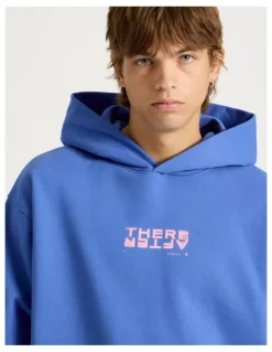 There After Core Logo Hooded Sweater in Cobalt