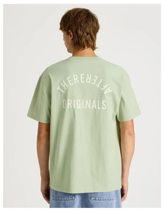 There After Core Logo Oversized Short Sleeve Tee in Green