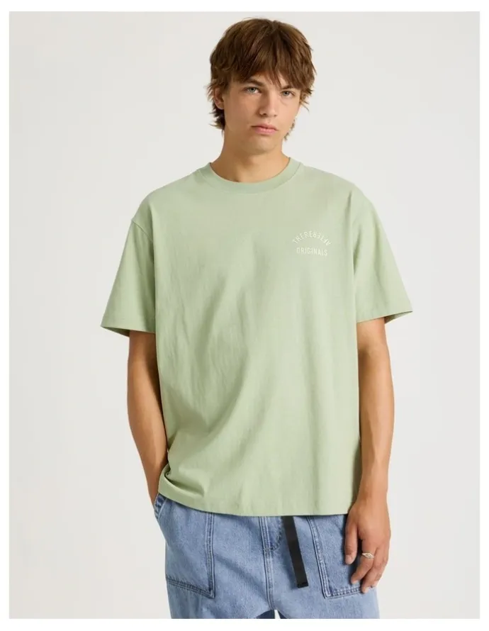 There After Core Logo Oversized Short Sleeve Tee in Green