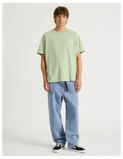 There After Core Logo Oversized Short Sleeve Tee in Green