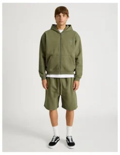There After Core Logo Sweat Shorts in Olive