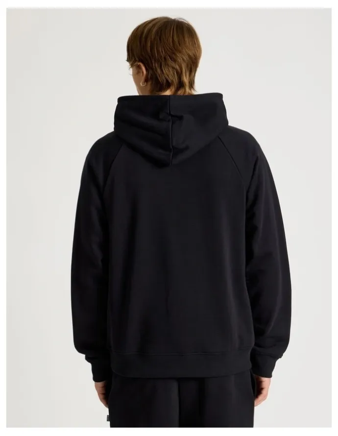There After Core Terry Hooded Pullover Sweater in Black