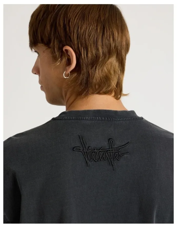 There After Double Layer Long Sleeve Tee in Charcoal
