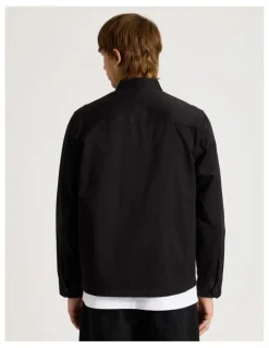 There After Double Pocket Long Sleeve Shirt in Black