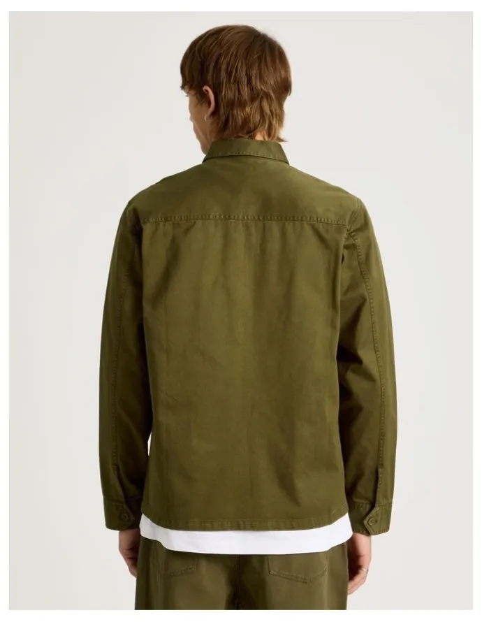 There After Double Pocket Long Sleeve Shirt in Olive