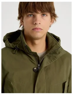 There After Fishtail Parka Jacket in Olive