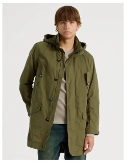 There After Fishtail Parka Jacket in Olive