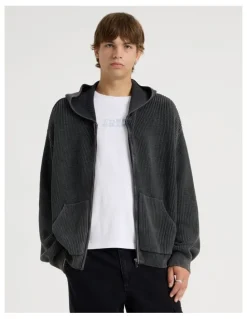 There After Gothic Zip Thru Knit in Black