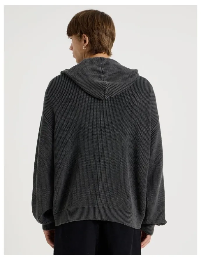 There After Gothic Zip Thru Knit in Black