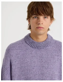 There After Neon Crew Knit in Lilac