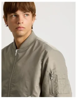 There After Nylon Bomber Jacket in Sand