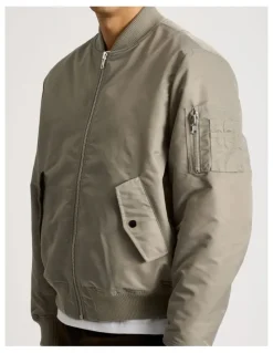 There After Nylon Bomber Jacket in Sand